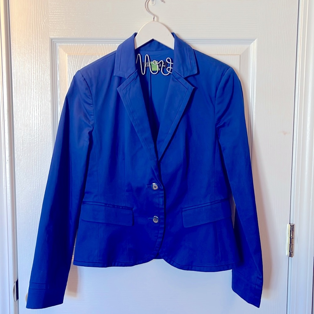 New York & Company 7th Avenue Blazer (blazer only). Size 8, look at me blue